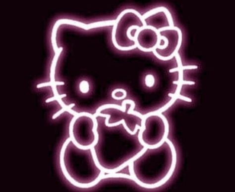 Neon Pink Hello Kitty, Neon Pink Widgets, Pink And Black Wallpaper, Cat App, Pink Core, Red Aesthetic Grunge, Hello Kitty Y2k, Y2k Hello Kitty, Wallpaper Iphone Love