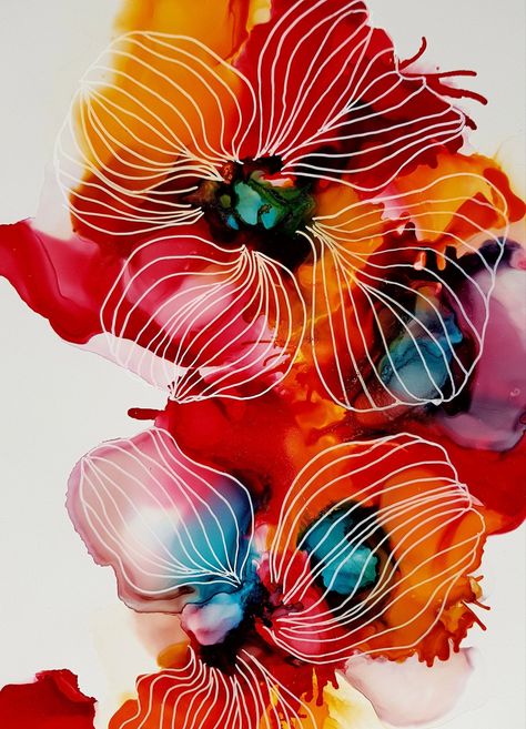 Alcohol Ink Art, Colourful Art - JulieMarieDesign Ink Art Ideas, Crown Painting, Alcohol Ink Crafts, 수채화 그림, Alcohol Ink Painting, Art Et Illustration, Alcohol Ink Art, Oil Painting Flowers, Art And Illustration