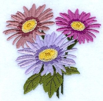 Aster - 4x4 | Watering Can Pouring Flowers - 4x4 - Products - SWAK Embroidery Embroidery Designs Flower, Flowers Of The Month, Floral Machine Embroidery Designs, Stock Design, Embroidery Tshirt, Learn Embroidery, Brazilian Embroidery, Embroidery Flowers Pattern, Cute Embroidery