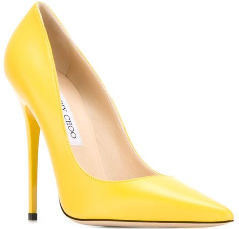 Jimmy Choo “Anouk” Pumps High Hill Shoes, Yellow Pumps, Karrueche Tran, Jimmy Choo Pumps, Jimmy Choo Heels, Pumps Heels Stilettos, Stiletto Shoes, Yellow Shoes, Fabulous Shoes