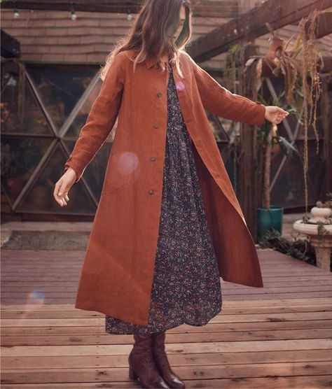 Cottagecore Coat, Cabincore Fashion, Christy Dawn Dress, Spring Trench Coat, Outfits Cold, Linen Coat, Christy Dawn, Winter Outfits Cold, Winter Outfit Inspiration