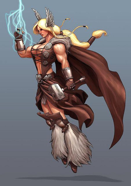 Fem Thor Artist: Unknown Thor Art, Female Thor, Sci Fi Character Design, Female Villains, Rule 63, Pathfinder Rpg, Bleach Characters, Black Widow Marvel, Dnd Characters