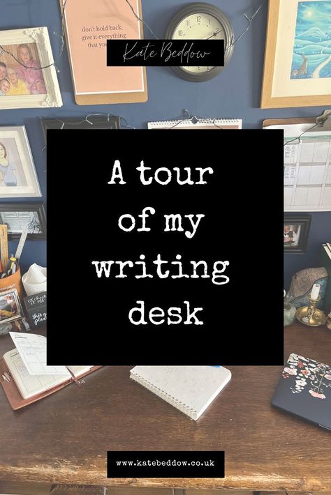 A tour of my writing desk Writing Nook, Writers Desk, Charity Shop Finds, Writing Checks, Buy Desk, Old Desks, Writing Space, Practical Magic, My Desk