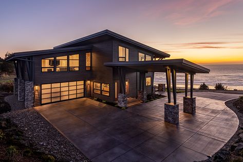 Capri Architecture, Oregon Beach House, California Contemporary, Ocean Home, Parisian Bistro, Future Buildings, Forces Of Nature, French Style Homes, Ocean House