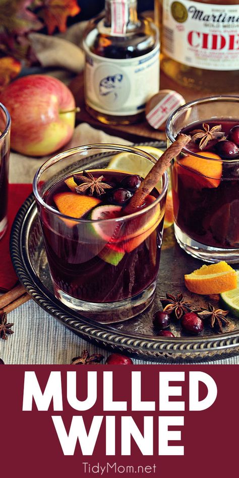 Gluhwein Recipe, Homemade Mulled Wine, Holiday Punch Recipe, Christmas Drinks Alcohol Recipes, Christmas Drinks Alcohol, Winter Cocktails Recipes, Mulled Wine Recipe, Wine Recipe, Holiday Punch