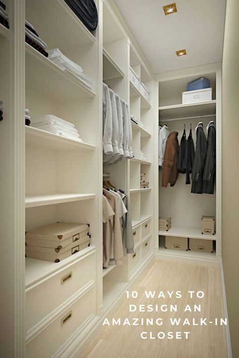 Small Master Closet, Small Closet Organization Bedroom, Closet Small Bedroom, Walking Closet, Dream Closet Design, Walk In Closet Design, Closet Layout, Wardrobe Room, Small Closets