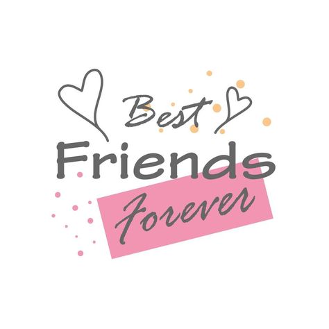 best friends forever with hearts detailed style icon vector design Besties Dp, Best Friends Forever, Friends Forever, Style Icon, Vector Design, Best Friends, Design