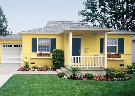 Beach House Exterior Colors, Yellow House Exterior, Exterior Paint Combinations, Yellow Exterior, Painting Shutters, Home Paint Color, Exterior House Colors Combinations, House Paint Color Combination, House Exterior Paint