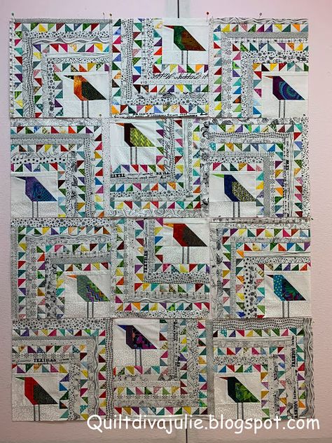 Twelve Blocks - For the Birds | Me & My Quilts | Bloglovin’ Bird Quilts, Scrap Quilting, Bird Quilt Blocks, Flying Geese Quilt, Scrappy Quilt Patterns, For The Birds, Bird Quilt, Scrap Quilt Patterns, Animal Quilts