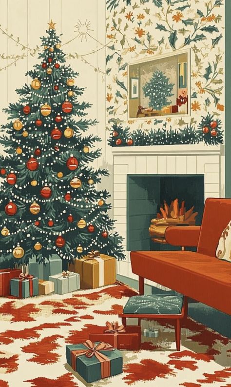 Christmas Phone Wallpapers, Holiday Iphone Wallpaper, Ipad Painting, Send Christmas Cards, Vintage Holiday Cards, Meaningful Christmas, Christmas Aesthetic Wallpaper, Vintage Christmas Images, Cute Christmas Wallpaper