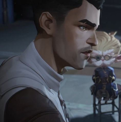 Viktor Side Profile Arcane, Jayce Profile, Jayce Arcane Side Profile, Viktor Arcane Side Profile, Jayce Arcane Icon, Jayce Side Profile, Arcane Side Profile, Arcane Reference, Arcane Style