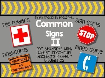 Common Signs 2 File Folder Pack: a Functional Sight Word UnitThis pack focuses on identification and understanding of community/ environmental signs. Community and environmental signs are the best sight words for students learning functional life skills. Environmental Signs, Words For Students, Life Skills Class, Life Skills Curriculum, Functional Life Skills, Sped Classroom, Community Signs, Special Education Teacher, Special Education Classroom