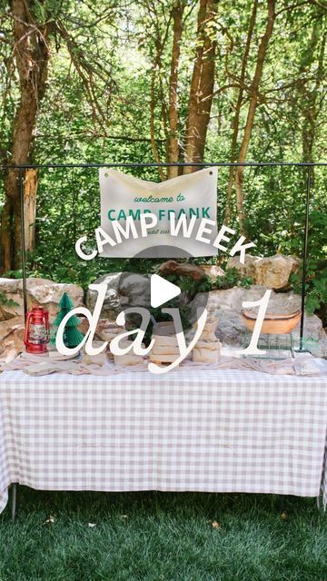 Shindig Party Goods ✹ Utah Party Rentals on Instagram: "WELCOME TO CAMP!!! 🏕️🎣🌿🪵

📢 Helllloooo campers! This week at Camp Shindig, you’ll get a deep dive into each element of the Camping Collection, launching July 24th at 2pm MT. 

📋Today’s agenda: we’ll be getting our hands dirty with a little DIY trail mix bar, an outdoorsy table display, and some custom signage. 

✨DON’T FORGET TO FOLLOW so you don’t miss any of the cuteness!✨" Camp Party Decor, Adult Summer Camp Theme Party, Camp Party Decorations, Diy Trail Mix Bar, Trail Mix Bar, Lets Go Camping, Adult Summer Camp, Summer Camp Themes, Camp Theme