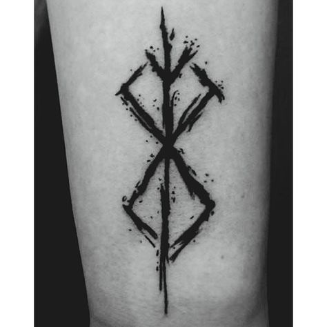 Berserk tattoo, guts. Brand of sacrifice Beserkers Tattoo, Guts Curse Mark, Bezerker Anime Tattoos, Cursed Tattoo Lettering, Berserk Tattoo Guts, Curse Mark Tattoo Beserk, Curse Mark Tattoo Berserk, Berserk Tattoo Design, Guts Tattoo