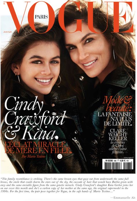 Cindy Crawford Daughter, Kaia Jordan Gerber, Rande Gerber, Lucky Blue Smith, Celebrity Photographers, Good Genes, 90s Supermodels, Mario Testino, Vogue Us