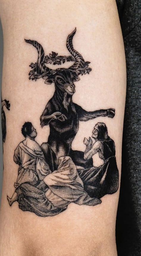 Goya Tattoo, Goat Tattoo, Woodcut Tattoo, Medieval Tattoo, Witch Tattoo, Scary Tattoos, Spooky Tattoos, Aesthetic Tattoo, Tattoo Design Drawings