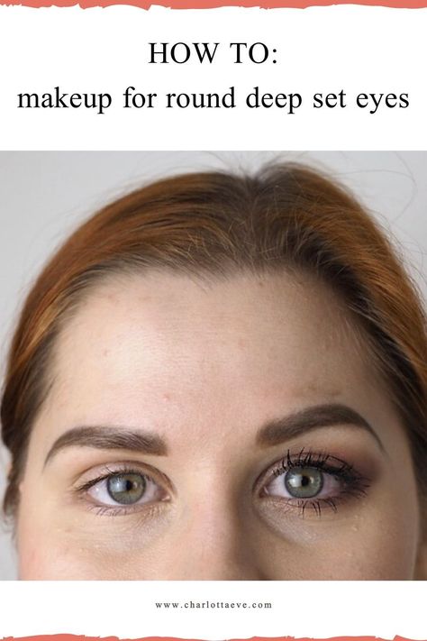 How to do makeup for round deep set eyes? Charing my tips and techniques! #roundeyes #deepseteyes #makeuptutorial #makeuptips #eyeshadow #eyeshadowtips #roundeyesmakeup #deepseteyesmakeup #beautyblog #makeup Small Deep Set Eyes Makeup, Round Eyes Makeup Tutorial, Round Eyes Eyeshadow, Eyeshadow Round Eyes, Eyeliner Deep Set Eyes, Deep Set Eyes Eyeliner, Make Up For Deep Set Eyes, Eye Makeup Round Eyes, Eye Makeup For Deep Set Eyes