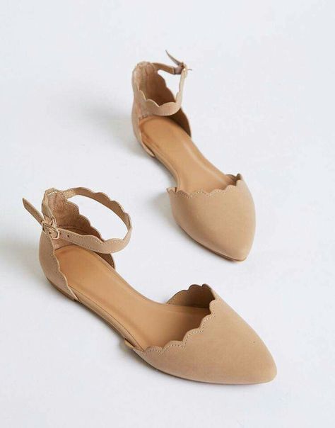 Fun Wedding Shoes, Wedding Shoes Flats, Prom Heels, Ankle Strap Flats, Girly Shoes, Prom Shoes, Fashion Heels, Pointed Toe Flats, Footwear Design Women