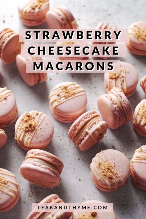 Cheesecake Macarons, French Macaroon Recipes, Macaron Filling, Macaroon Cookies, Macaron Flavors, Macaron Cookies, French Macaroons, Macaroon Recipes, Spring Desserts