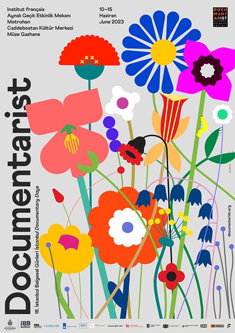 Documentarist 2023 on Behance Wildflower Graphic Design, Garden Graphic Design, Spring Graphic Design, Flowers Graphic Design, Spring Graphics, Flower Typography, Graphic Flowers, Flowers Poster, Flower Graphic Design