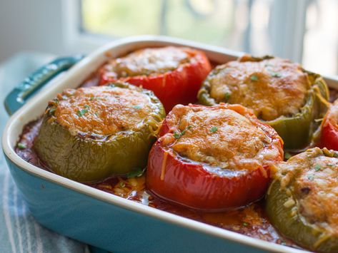 Low Carb Keto Stuffed Bell Peppers | FlavCity Flav City, Cooking Stuffed Peppers, Pudding Oats, Low Carb Stuffed Peppers, Bobby Parrish, Keto Board, Keto Stuffed Peppers, Pepper Recipe, Breakfast Low Carb