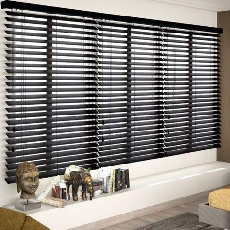 Black Blinds, Summer House Interiors, Living Room Blinds, Interior Shutters, Window Treatments Bedroom, House Blinds, Kitchen Backsplash Designs, Kitchen Window Treatments, Interior Windows