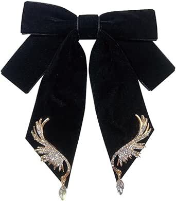 JKQBUX Versailles series Baroque Retro Velvet Ribbon Bow Tie Brooch Necktie for Women Men Pre-Tied Big Bowknot Brooch Pin Black Bow Wedding, Necktie For Women, Versailles Series, Bridesmaid Suits, Velvet Ribbon Bow, Tie Brooch, Ribbon Bow Tie, Gossip Girl Reboot, Tie Women