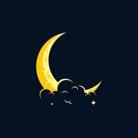 elegant crescent moon and star logo design Moon Logo Aesthetic, Luna Logo Design, Moon Graphic Design, Crescent Moon Logo, Cloud Logo Design, Moon Logo Design, Website Aesthetic, Dream Moon, Fun Logo