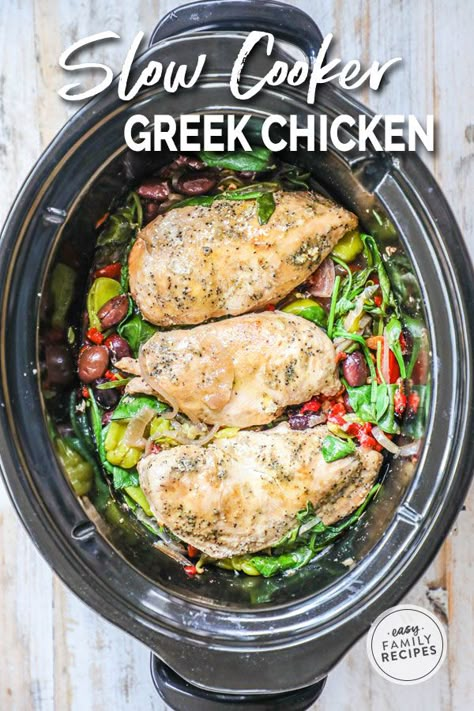 Crockpot Chicken And Artichoke Recipes, Crockpot Chicken With Artichokes, Greek Chicken And Vegetables, Greek Chicken Slow Cooker Recipes, Greek Chicken In Crockpot, Crockpot Greek Chicken Recipes, Mediterranean Diet Recipes Slow Cooker, Greek Chicken Crockpot Recipes, Greek Crockpot Chicken