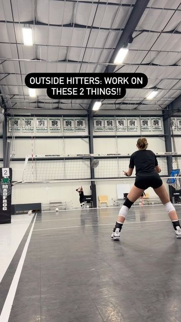 VOLLEYBALL COACHING + DEVELOPMENT on Instagram: "2 Things to work on as an outside hitter out of serve receive: 1. Pass to cross step footwork allowing you to create momentum in your steps as you kick out after you pass. 2. Still being threat off a bad serve receive ball by waiting for the set, staying wide and adjusting your powerful last two steps. I see you @vivian._.parker ➡️ @mizzouvb #volleyball #volley #volleyballplayer #volleyballgirls #voleibol #pallavolo #volleyballteam #sport #volleyballislife #sports #volleyballlife #beachvolleyball #volleyballgame #volleyballtime #athlete #fitness #training #workout #sports" Outside Hitter Volleyball, Workouts Outside, Volleyball Skills, Volleyball Practice, Volleyball Games, Volleyball Workouts, Volleyball Training, Volleyball Drills, Coaching Volleyball