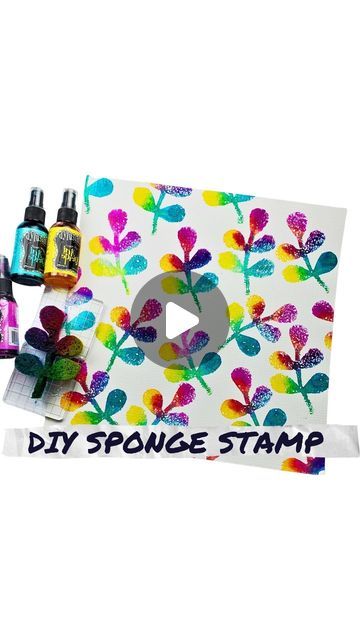 Sponge Stamps, Diy Sponges, Dylusions Ink Sprays, Diy Stamps, Dyan Reaveley, Rainbow Crafts, Art Activity, Ranger Ink, Linked In Profile