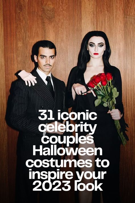 Celebrity couple halloween costumes 2024 Couples Costume Ideas, Famous Couples In History, Kim And Kanye Halloween Costume, Celebrity Halloween Costumes Couples, Celeb Halloween Costumes Couples, Classy Couple Costumes Halloween, Bill And Sookie Costume, Haunted Hollywood Costumes, Couple Halloween Costumes Celebrities