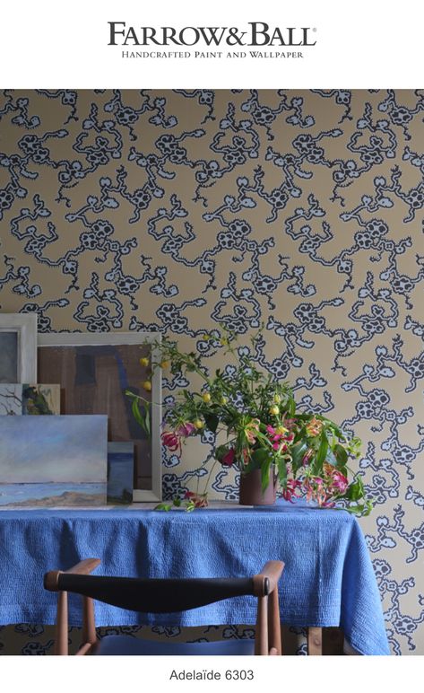 Floral Design Drawing, Canada House, Farrow And Ball, Wallpaper Direct, Wallpaper Wallpaper, Farrow Ball, Dressing Room, Designs To Draw, Biscuits