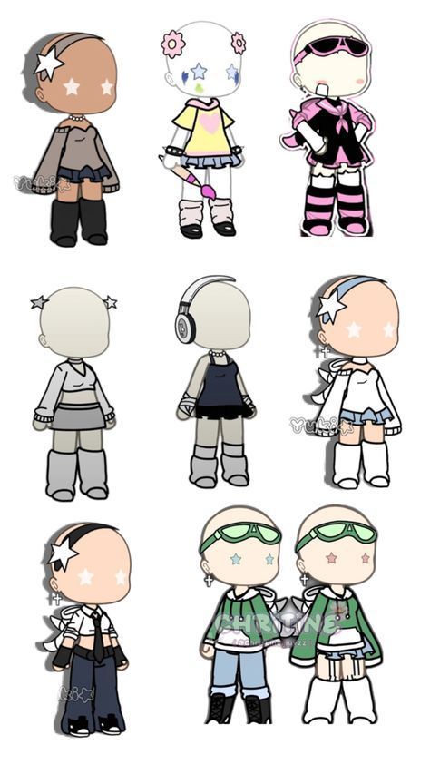 Gacha Life Sleep Outfits, Gacha Base Poses Cute, Hand Drawing Reference, Characters Inspiration Drawing, Club Outfit Ideas, Character Creator, Drawing Expressions, Easy Drawings Sketches, Club Design