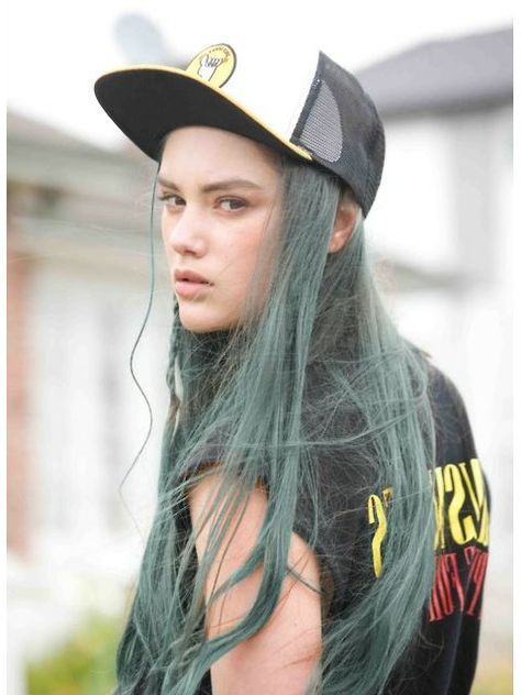 #grey #teal #hair #dye #color #green #blue https://www.etsy.com/listing/225281228/teal-grey-hair-dye Lunar Tides Hair Teal Ombre Hair, Hair Color Grey, Green Hair Color, Grey Ombre Hair, Hair Dyed, Ombre Hair Blonde, Teal Hair, Green Wig, Hair Color Pastel