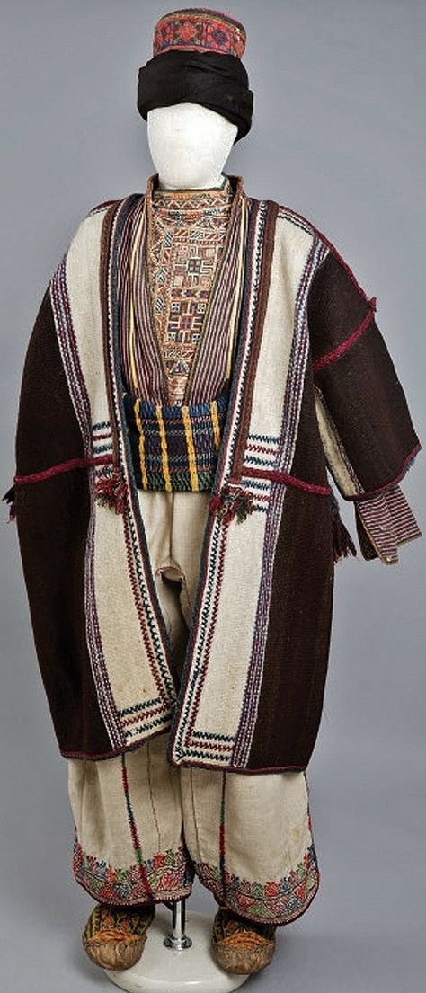 Armenian costume of a young man. Late-Ottoman era, end of 19th century, from the… Armenian Fashion, Armenian Clothing, Rare Clothing, Armenian Culture, Costumes Around The World, National Clothes, National Dress, Stage Costume, Wedding Shirts