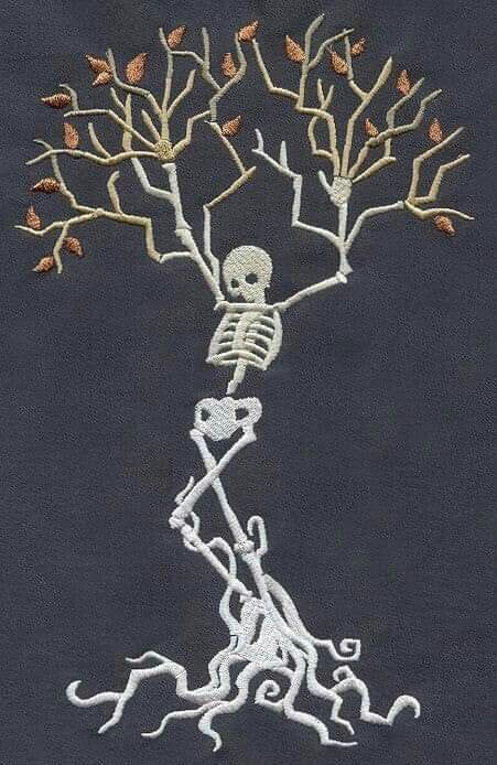 Skeleton Tree, Kids Scrubs, Bath Hand Towels, Animal Embroidery Designs, Name Embroidery, Hand Embroidery Patterns Flowers, Embroidery Stitches Tutorial, Hand Work Embroidery, Hand Embroidery Projects