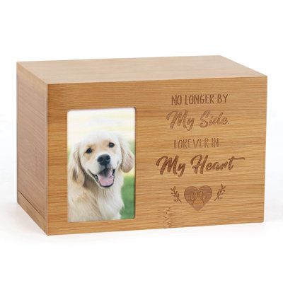 A quality urn for you and a peaceful place for your pet's ashes | Trinx Carlyne Planter Box Brown 4.3 x 6.3 x 4.3 in, Manufactured Wood | C008800959 | Wayfair Canada Wooden Pet Urn, Dog Cremation, Pet Caskets, Vet Hospital, Laser Crafts, Pet Cremation Urns, A Peaceful Place, Doggie Treats, Urns For Ashes