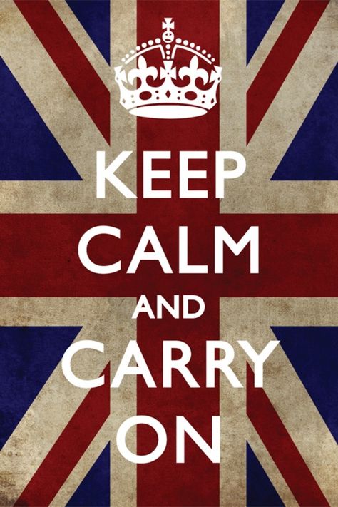 'Keep calm and carry on', el lema de los soldados ingleses durante la Segunda Guerra Mundial, se ha convertido en todo un icono de Inglaterra. British Party, Keep Calm Carry On, Keep Calm Posters, Calm Quotes, Keep Calm Quotes, British Flag, London Calling, Union Jack, Keep Calm