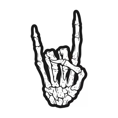 Skull Rock Hand Tattoo, Punk Rock Tattoos, Skeleton Hand Tattoos, Rock Tattoos, Punk Symbols, Traditional Tattoo Stencils, Rock Tattoo, Wicked Tattoos, Skeleton Tattoos