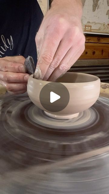 Matthew Kelly on Instagram: "Close one … 1/2lb bowl  . . #save #potterybowl #ceramics #clayart #wheelthrowing #handmade" How To Throw A Bowl On The Wheel, Pottery Videos Techniques, Ceramics Ideas Pottery Bowls, Pottery Bowl Ideas, Pottery Bowls Handmade, Diy Ceramic Bowl, Pottery Wheel Diy, Yarn Bowls Pottery, Throwing Pottery