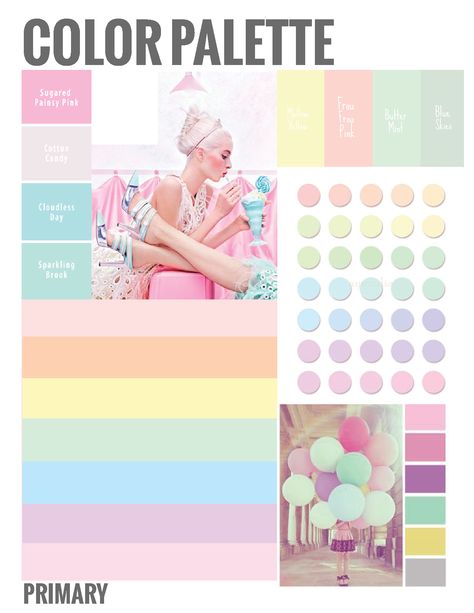 Use bright pastels for a retro 50's look. I am aiming for a "Bubble Gum" look. The secondary colors will be neon hues in small quantities. Neon Pastel, Cute Pastel Colors, Bubble Gum Color Palette, Retro Pastel, Neon Pastel Color Palette, Pastel Rainbow Color Palette, 80s Pastel, Brand Colour Schemes, Primary And Secondary Colors