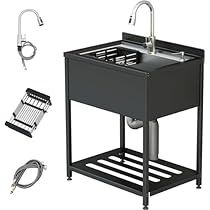 Small Utility Sink, Free Standing Kitchen Sink, Garage Sink, Freestanding Sink, Stainless Steel Utility Sink, Camping Sink, Garage Laundry Room, Sink Replacement, Garage Bathroom