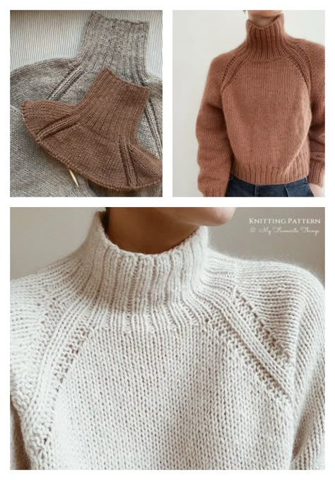 High Neck Pullover Sweater Knitting Pattern - Knitting Pattern Cowl Neck Jumper Knitting Pattern, Funnel Neck Sweater Knitting Pattern, Winter Sweater Knitting Pattern, Cowl Neck Sweater Knitting Pattern, Turtleneck Sweater Pattern Free Knitting, Bottom Up Knitting Patterns Sweaters, Beginner Friendly Knit Sweater, Free Pullover Knitting Patterns, Top Down Raglan Sweater Pattern Free