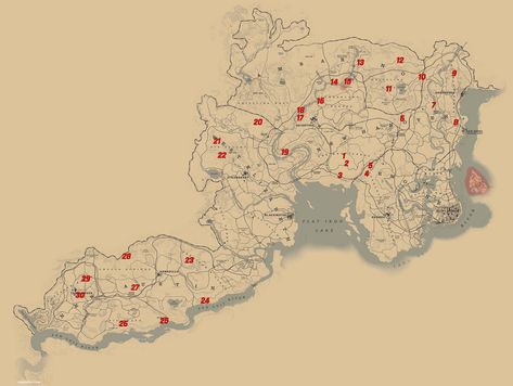 All dinosaur bone locations in Red Dead Redemption 2 | Shacknews Rdr2 Map Locations, Rdr2 Horses Map, Rdr2 Map, Rdr2 Online, Cool Pop Art, Tank Wallpaper, All Dinosaurs, Read Dead, Red Dead Redemption Ii