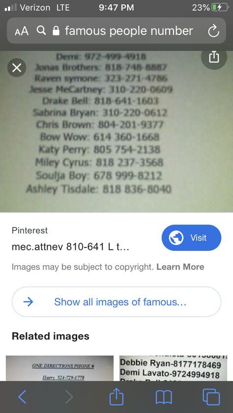 Famous people number I think Celebrity Numbers To Call, Fun Numbers To Call, Random Numbers To Call, Things For A Sleepover, Numbers To Call When Bored, Numbers To Text, Prank Numbers, Trash In The Ocean, Phone Numbers To Call