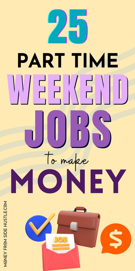 weekend side hustles Weekend Jobs, Make Money On Amazon, Side Hustle Ideas, Earn Extra Cash, Make Extra Money, Social Media Jobs, Side Money, Side Jobs, Hustle Ideas