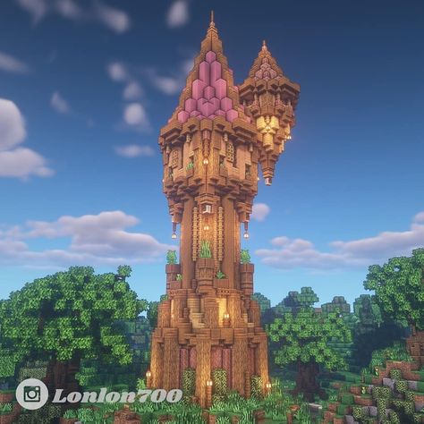 Chalet Minecraft, Wizards Tower, Minecraft Tower, Castle Minecraft, Vila Medieval, Construction Minecraft, Minecraft Building Guide, Minecraft Structures, Minecraft Cottage