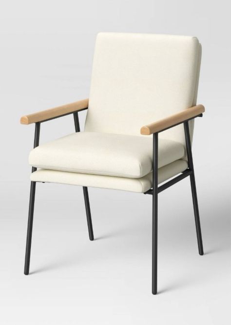 Image of Threshold upholstered chair from Target - 40% off Dining Chairs Target, Cream Dining Chairs, Dining Table Black, Chair Bench, Furniture Legs, Upholstered Dining Chairs, Modern Dining, Upholstered Chairs, Dining Room Chairs