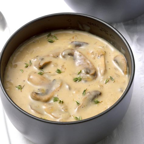 Dairy-Free Cream of Mushroom Soup Dairy Free Cream Of Mushroom, Dairy Free Soup, Greenbean Casserole Recipe, Dairy Free Cream, Mushroom Soup Recipes, Cream Of Mushroom Soup, Cream Of Mushroom, Dairy Free Diet, Vegan Soup